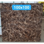 Gạch bóng kiếng 100x100 đá nâu vân mạng nhện