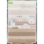 Gạch ốp tường trang trí 30x60 phối nâu có tranh hoa