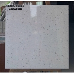 Gạch 60x60 đá bóng kiếng màu trắng vân chấm bi