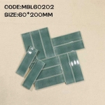 Gạch trang trí Trung Quốc 60x200 vân rạn nứt màu xanh rêu mã 60202