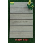 Gạch 15x60 giả gỗ lát nền màu xám mã 9551