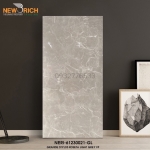 Gạch 60x120 màu xám nhạt vân tia chớp trắng