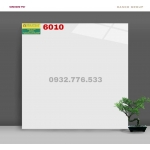 Gạch 60x60 đá bóng kiếng màu trắng không hoa văn mã 6010