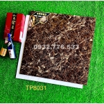 Gạch 80x80 đá bóng kiếng màu nâu chớp mã TP8031