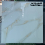 Gạch 80x80 màu trắng vân vàng glossy lát nền nhà chung cư