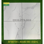Gạch 80x80 mờ nhám màu trắng vân mây mã BF88704