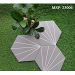 GẠCH LỤC GIÁC XÁM SỌC TRẮNG 