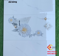 Gạch 40x80 ốp tường họa tiết bông hoa màu trắng mã 40801