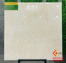 Gạch 80x80 màu kem vàng nhạt vân trắng nhẹ hàng thạch bàn
