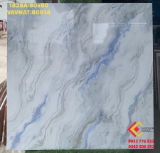 Gạch 80x80 màu trắng vân xanh bóng kiếng hàng nội địa giá khuyến mãi
