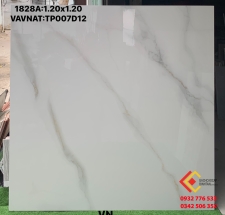 Gạch ốp lát 120x120 cao cấp mã TP007D12 màu trắng vân khói