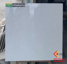 GẠCH LÁT NỀN 80X80 TRẮNG NGỌC VÂN ĐÁ NHẸ BÓNG KÍNH VIỆT NAM