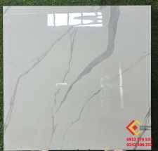 Gạch lát nền Ấn Độ 80x80 đá bóng kiếng màu xám sứ vân khói mẫu mới nhất 2025