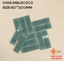 Gạch trang trí Trung Quốc 60x200 vân rạn nứt màu xanh rêu mã 60202