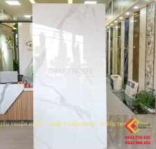 Gạch trang trí 120x240 màu trắng bóng kiếng khổ lớn quận 2 