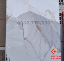 Gạch trang trí khổ lớn 60x120 màu trắng vân xám ánh kim quận 3