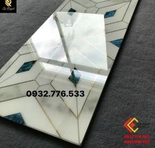 Gạch 60x120 màu trắng xanh vân lục giác giá rẻ