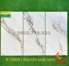 Gạch 60x120 ốp phòng ngủ khắc kim K12609