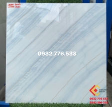 Gạch 60x60 đá bóng kiếng màu xanh trắng tại Lâm Đồng
