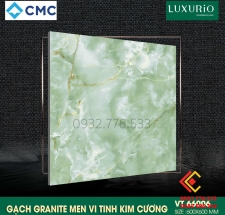 Gạch 60x60 xanh ngọc granite men vi tinh kim cương