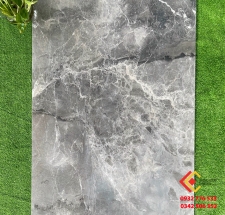 Gạch 80x120 màu xám lát nền nhà hàng quý phái sang trọng