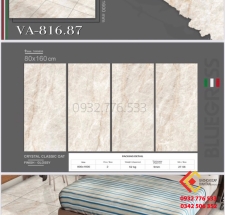 Gạch 80x160 đá bóng nhập khẩu Ấn Độ tại kho Việt Anh