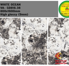 Gạch 80x160 đá bóng kiếng màu trắng xám tại Long An