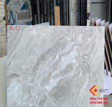 Gạch 80x80 màu xám nhạt bóng kiếng sang chảnh