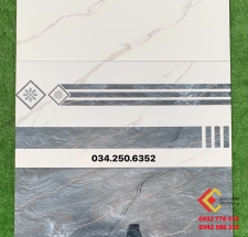 Gạch ốp tường 40x80 phối 2 màu trắng xám tại quận 1 trung tâm HCM