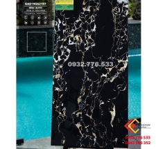 Mẫu gạch 60x120 màu đen tia chớp vân cam ốp lát mặt tiền